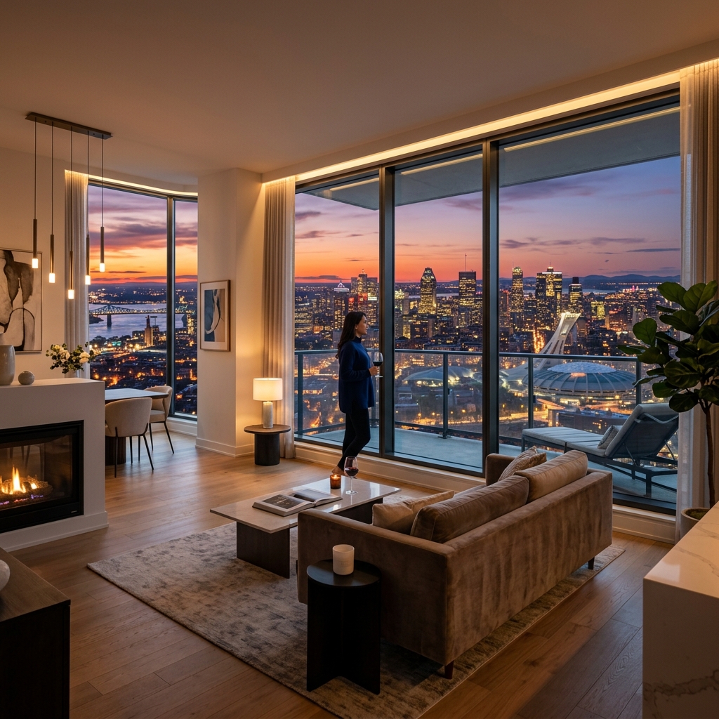Condo de luxe avec vue sur Montréal