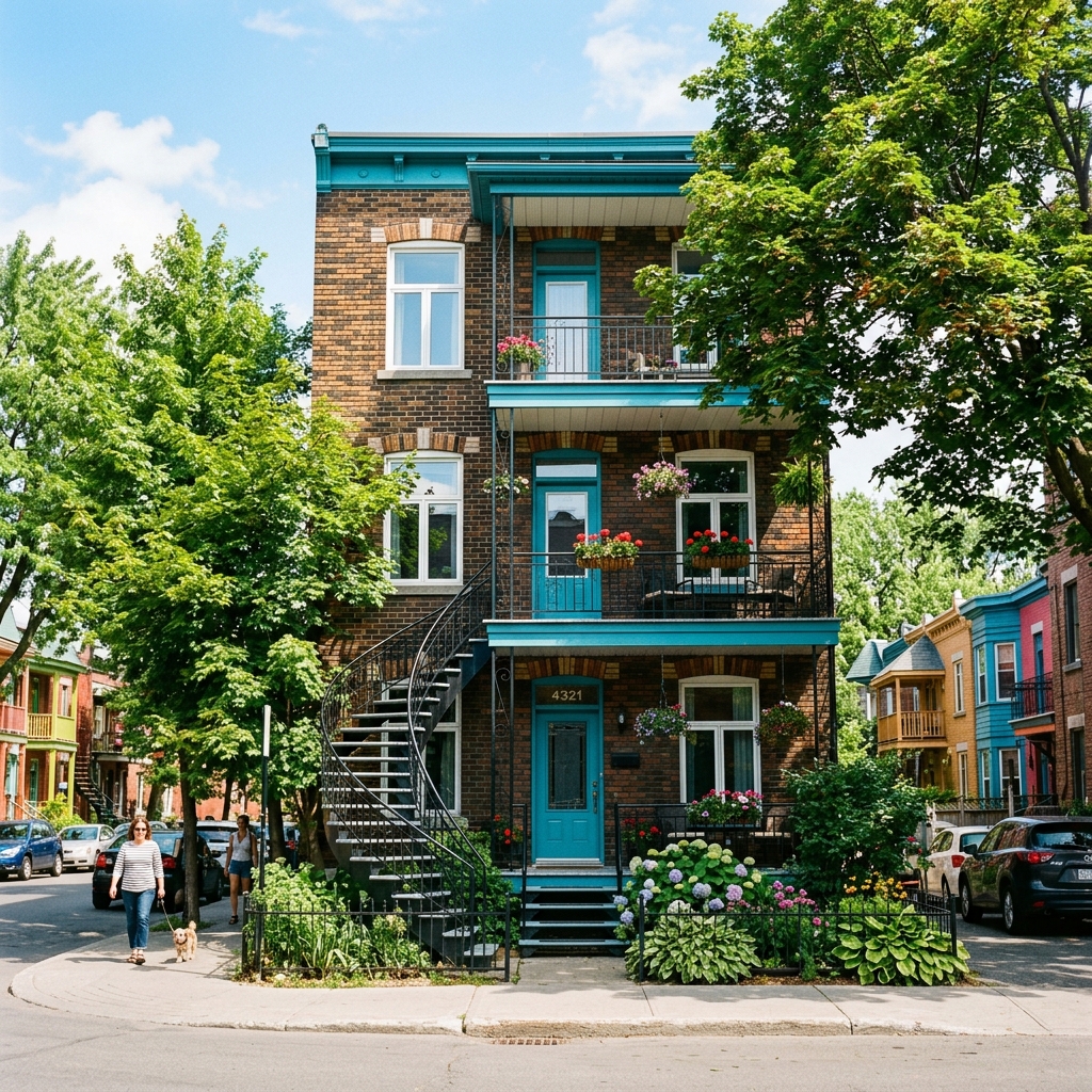 Maison typique de Montréal sur le Plateau